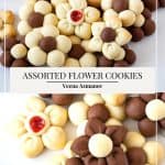Pinterest image for flower cookies.
