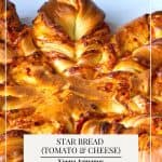 Pinterest image for star bread.
