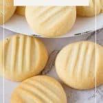 Pinterest image for vanilla biscuits.