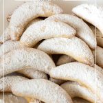 Pinterest image for Vanilla Crescents.
