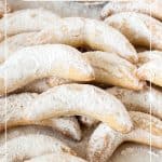 Pinterest image for Vanilla Crescents.