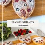 Pinterest image for frangipani tart.