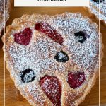 Pinterest image for frangipani tarts.