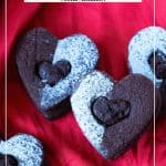 Pinterest image for Heart Chocolate Sandwich Cookies.