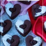 Pinterest image for Heart Chocolate Sandwich Cookies.