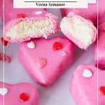 Pinterest image for heart Valentine's Day bounty coconut candy.