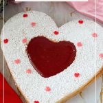 Pinterest image for Valentine's Gift Giant Heart Linzer torte.