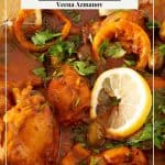 Pinterest image for Mediterranean chicken with Olives.
