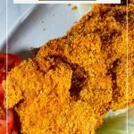 Pinterest image for crispy chicken thighs.