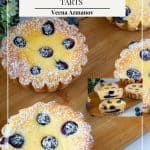Pinterest image for Blueberry Cheesecake tarts.