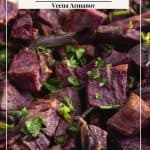 Pinterest image for Purple sweet potato roast.
