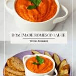 Pinterest image for Romesco Sauce.