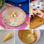 A collage with Almond pastry cream.