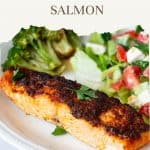 Pinterest image for Air Fryer Salmon in 15 Mins.