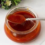 Buffalo sauce in the jar.