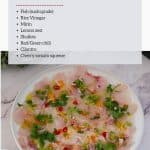 Pinterest image for fish carpaccio homemade.