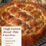 Pinterest image Ramazan Pidesin - Fluffy Turkish Bread.