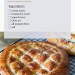 Pinterest image Ramazan Pidesin - Fluffy Turkish Bread.
