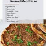 Pinterest image for Lahmacun Turkish Pizza.