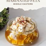 Pinterest image for Marinated Feta Cheese.