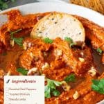 Pinterest image for Roasted Red Pepper Spread.