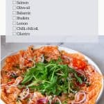 Pinterest image for salmon carpaccio.