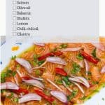 Pinterest image for salmon carpaccio.