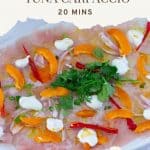 Pinterest image for Tuna Carpaccio.