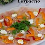 Pinterest image for Tuna Carpaccio.