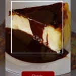 Pinterest image for Basque Burnt Cheesecake Recipe.