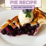 Pinterest image for Homemade Blueberry Pie.