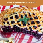 Pinterest image for Homemade Blueberry Pie.