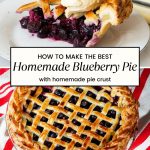 Pinterest image for Homemade Blueberry Pie.