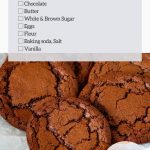 Pinterest image for making brownie cookies.