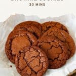 Pinterest image for making brownie cookies.
