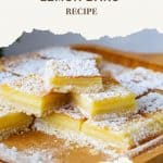Pinterest image for Lemon Bars Recipe.