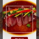 Pinterest image for making Tuna Crudo Recipe.