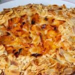 Pinterest image for apricot galette with frangipani filling.