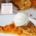 Pinterest image for apricot galette with frangipani filling.