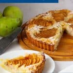 Pinterest image for Frangipani Pear Tart.