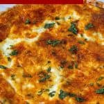 Pinterest image for quiche with goat cheese and spinach.
