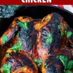 Pinterest image for Spatchock roast chicken.