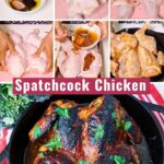 Pinterest image for Spatchock roast chicken.