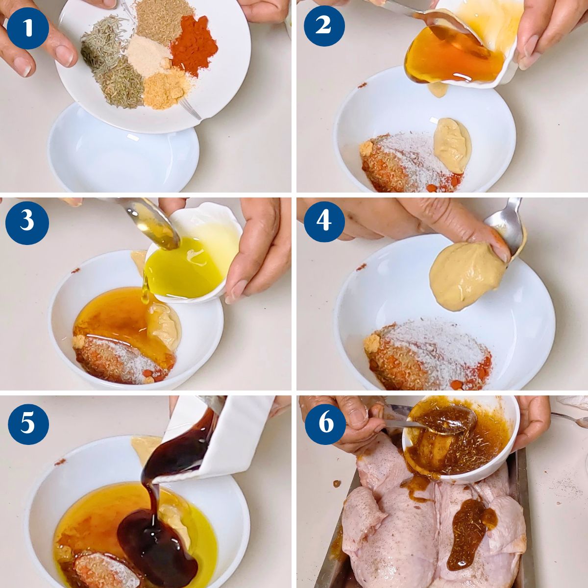 Step by step - Marinade for Roast Chicken.