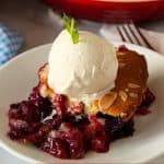 Pinterest image for Mixed Berry Cobbler Recipe.