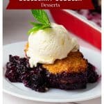 Pinterest image for Blueberry Cobbler Recipe.
