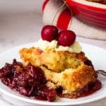 Pinterest image for Cherry Cobbler.