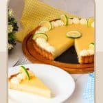 Pinterest image for Key Lime Tart with Mascarpone Cream.