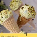 Pinterest image for Pistachio Ice Cream Recipe.