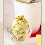 Pinterest image for Pistachio Ice Cream Recipe.